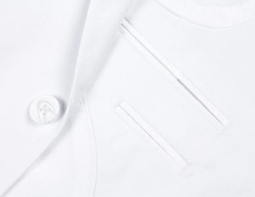 Cheap Priced Suit Mens Basic Two Button Classic Fit White Suit
