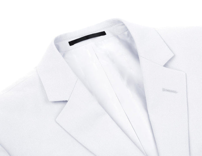 Cheap Priced Suit Mens Basic Two Button Classic Fit White Suit