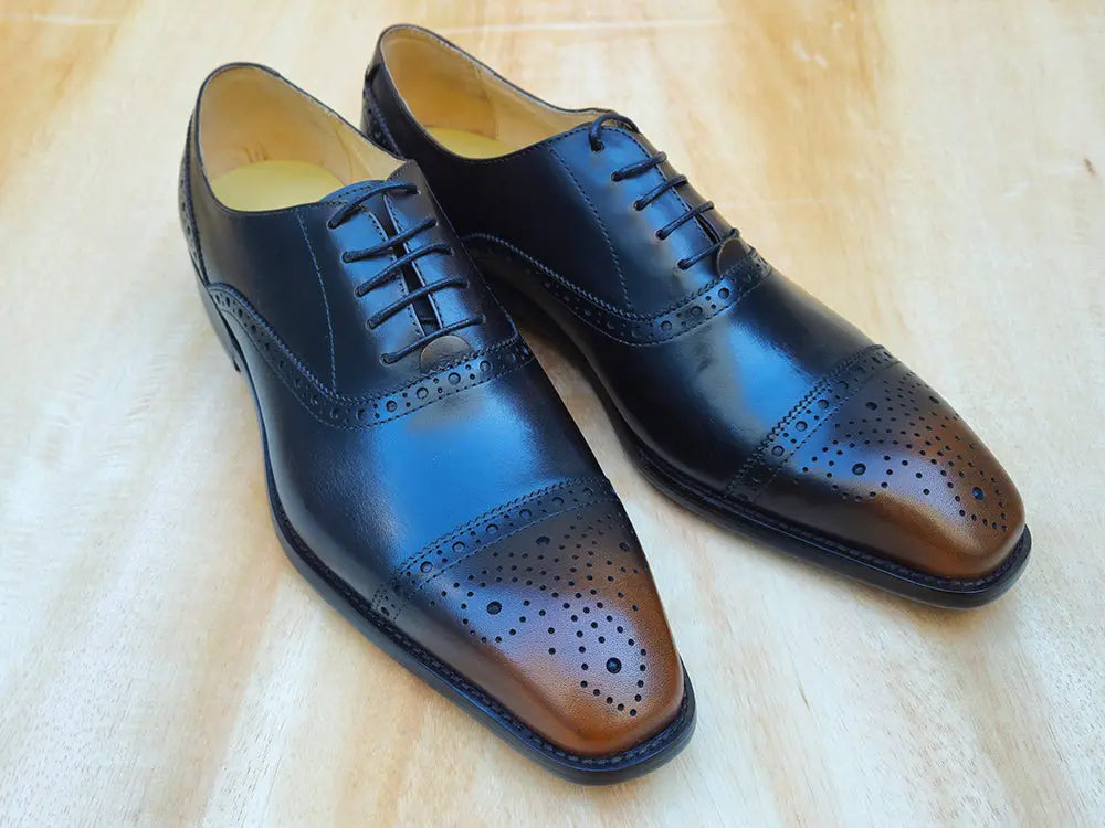 Carrucci Five Eyelets Cap Toe Calfskin Oxford - 8