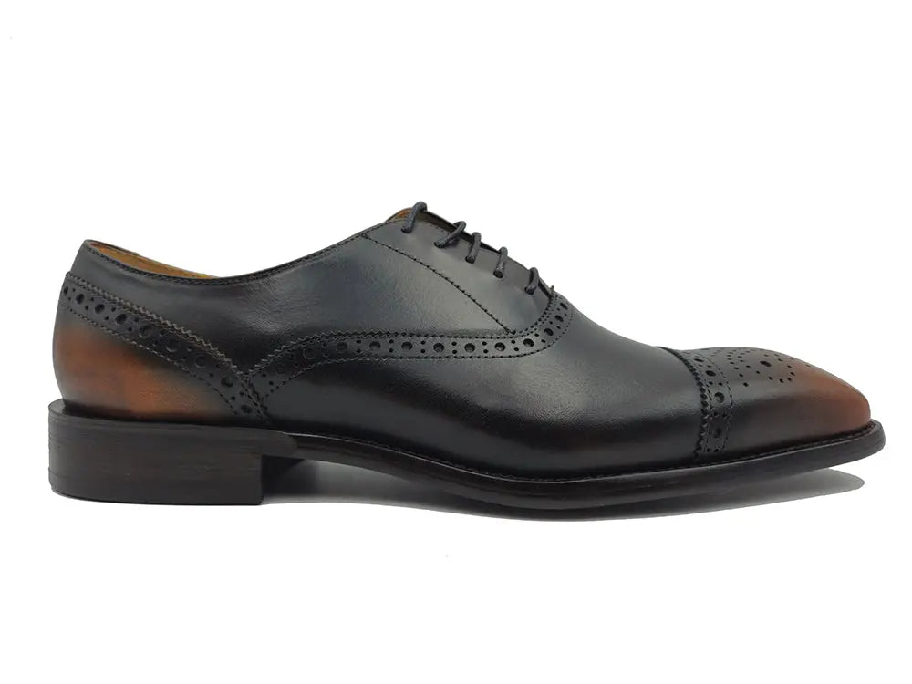 Carrucci Five Eyelets Cap Toe Calfskin Oxford - 8