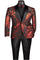 Floral Fusion Red Tuxedo Jacket Separates