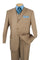 "Classic Fit Men's 3-Button Vested Suit in Tan suits - Basic Style"