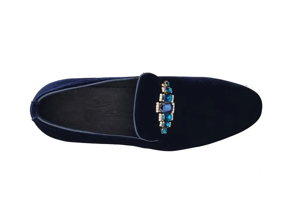 Formal Velvet Loafer with studs - 8