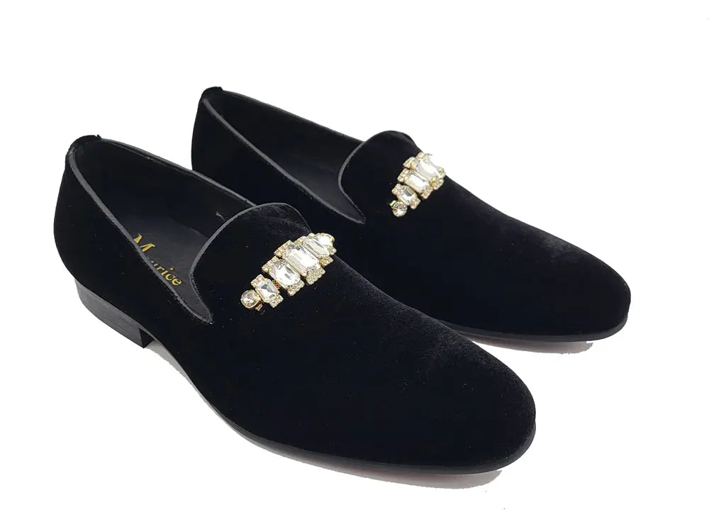 Formal Velvet Loafer with studs - 8