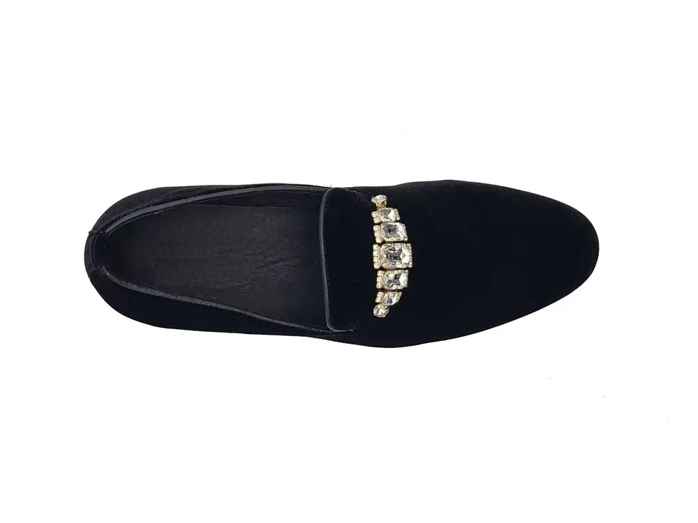 Formal Velvet Loafer with studs - 8