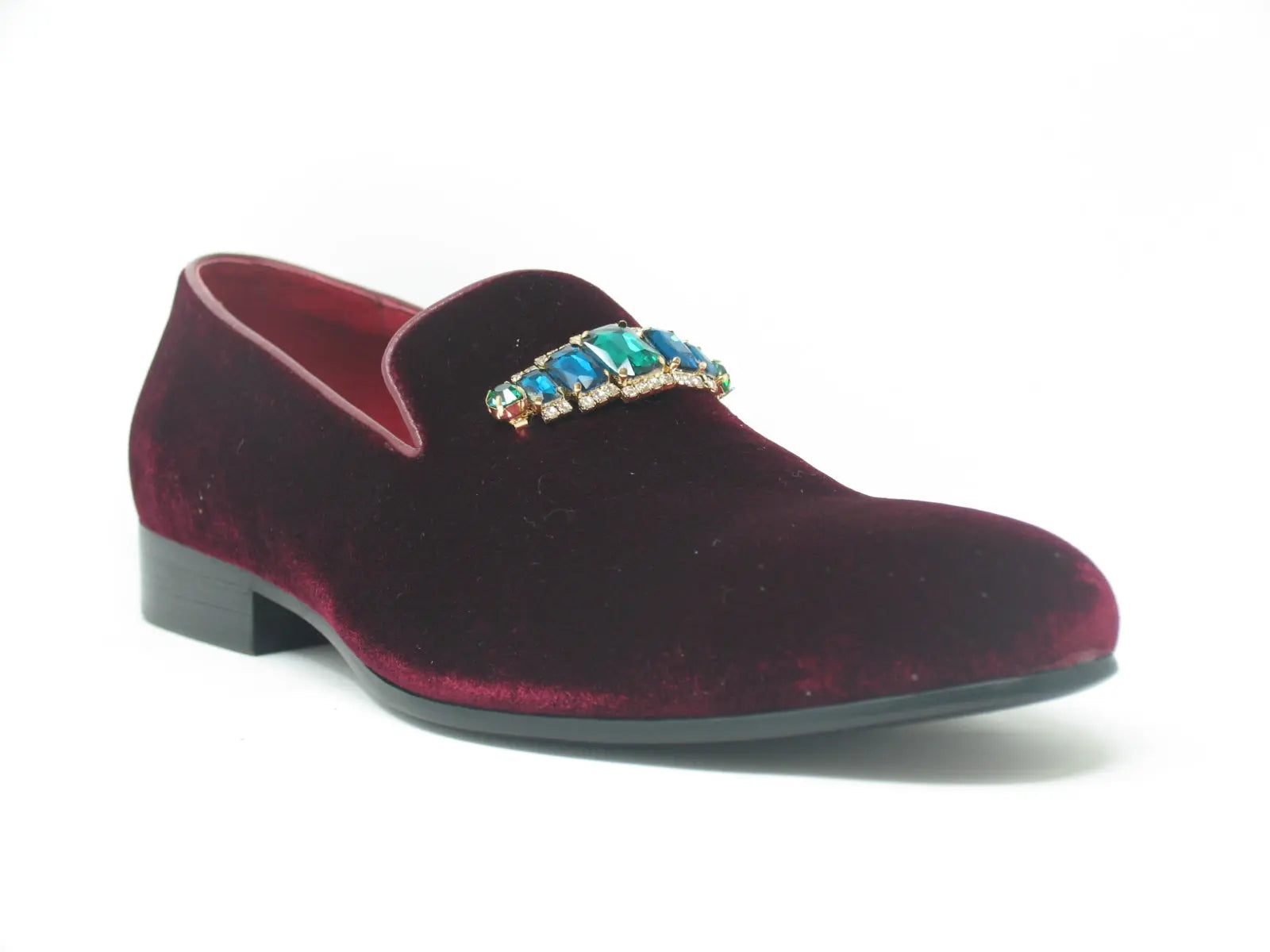 Formal Velvet Loafer with studs - 8