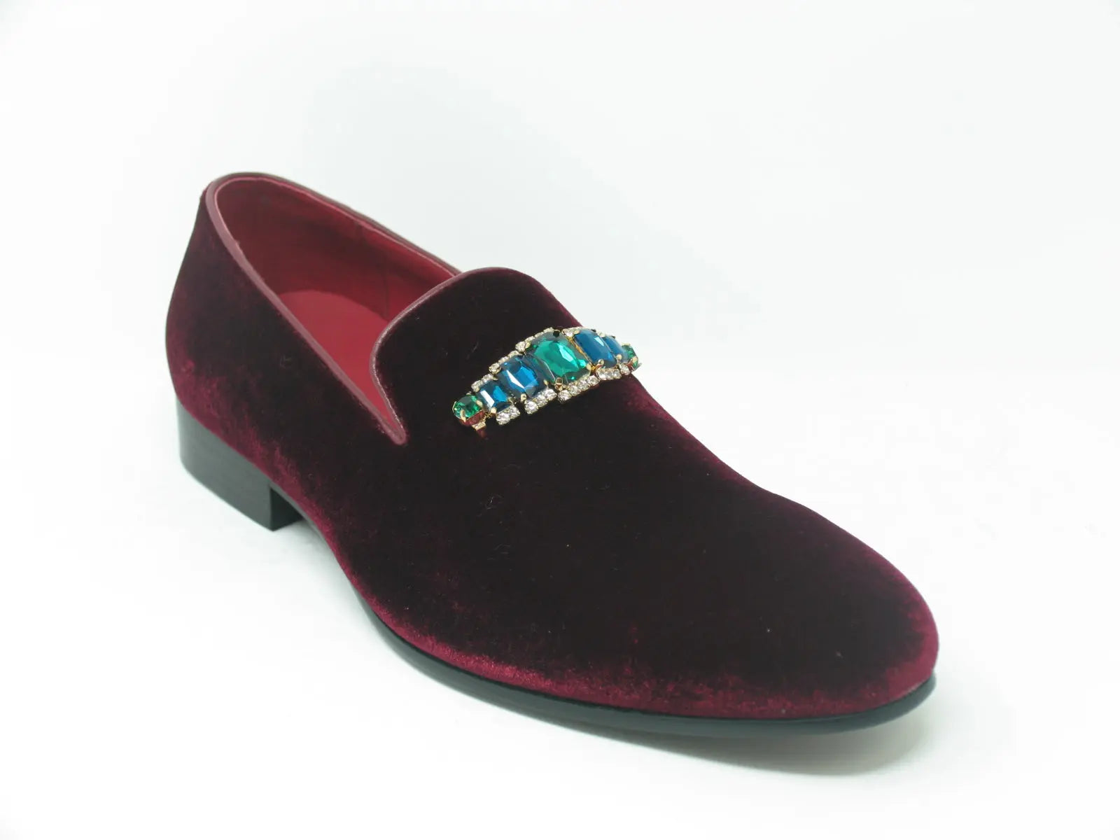 Formal Velvet Loafer with studs - 8