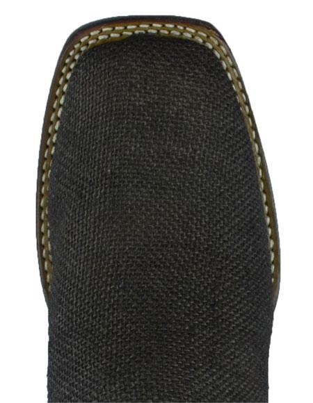 Men's Bota Rodeo Forrada Yute Mexican Cowboy Boot For Men Color Cafe - 6.0 Standard / D / Medium