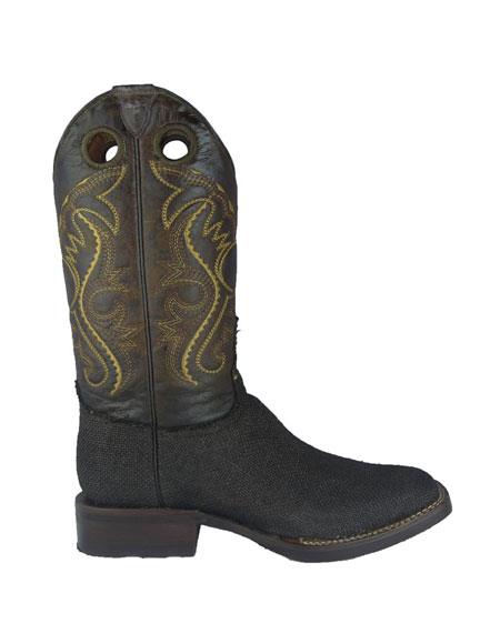 Men's Bota Rodeo Forrada Yute Mexican Cowboy Boot For Men Color Cafe - 6.0 Standard / D / Medium