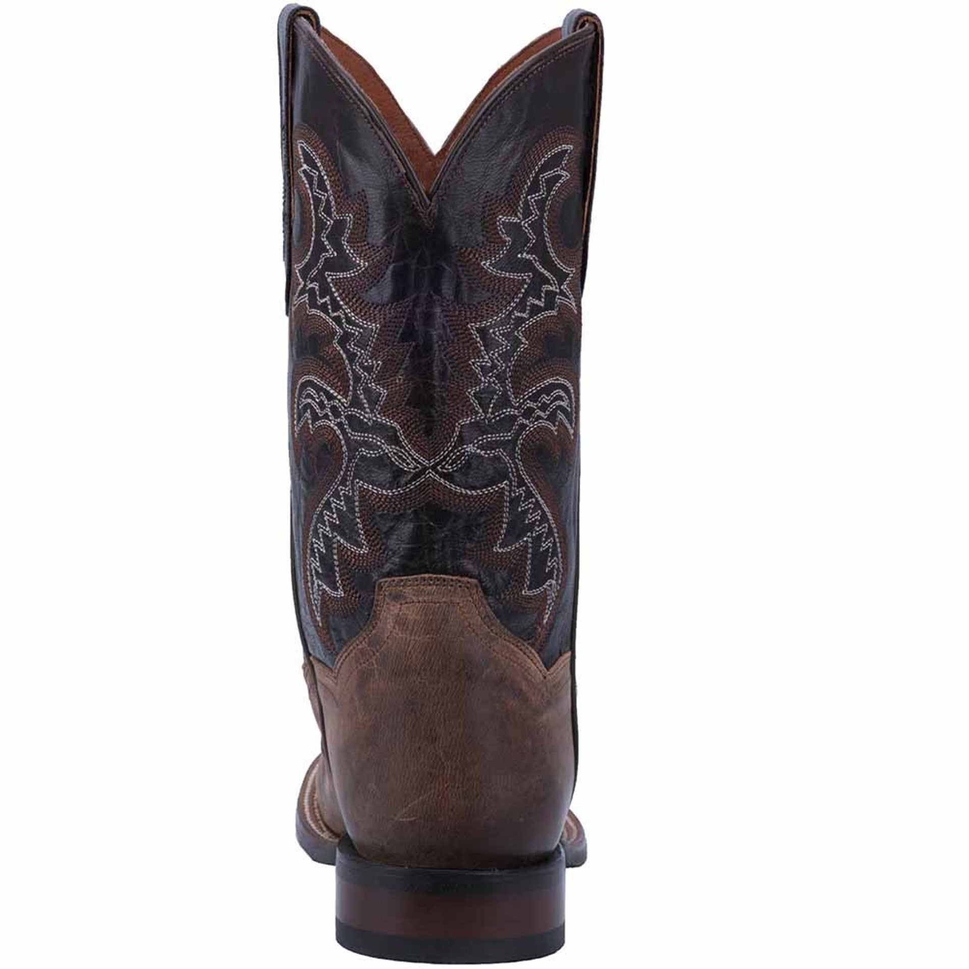 Dan Post Mens Franklin 11 Broad Square Toe Boot Sand and Chocolate Leather Boot - 7D