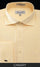 Men's Canary Straight Collar French Cuff Dress Shirt - Striped Dress Shirt - Mens Pinstripe Dress Shirt