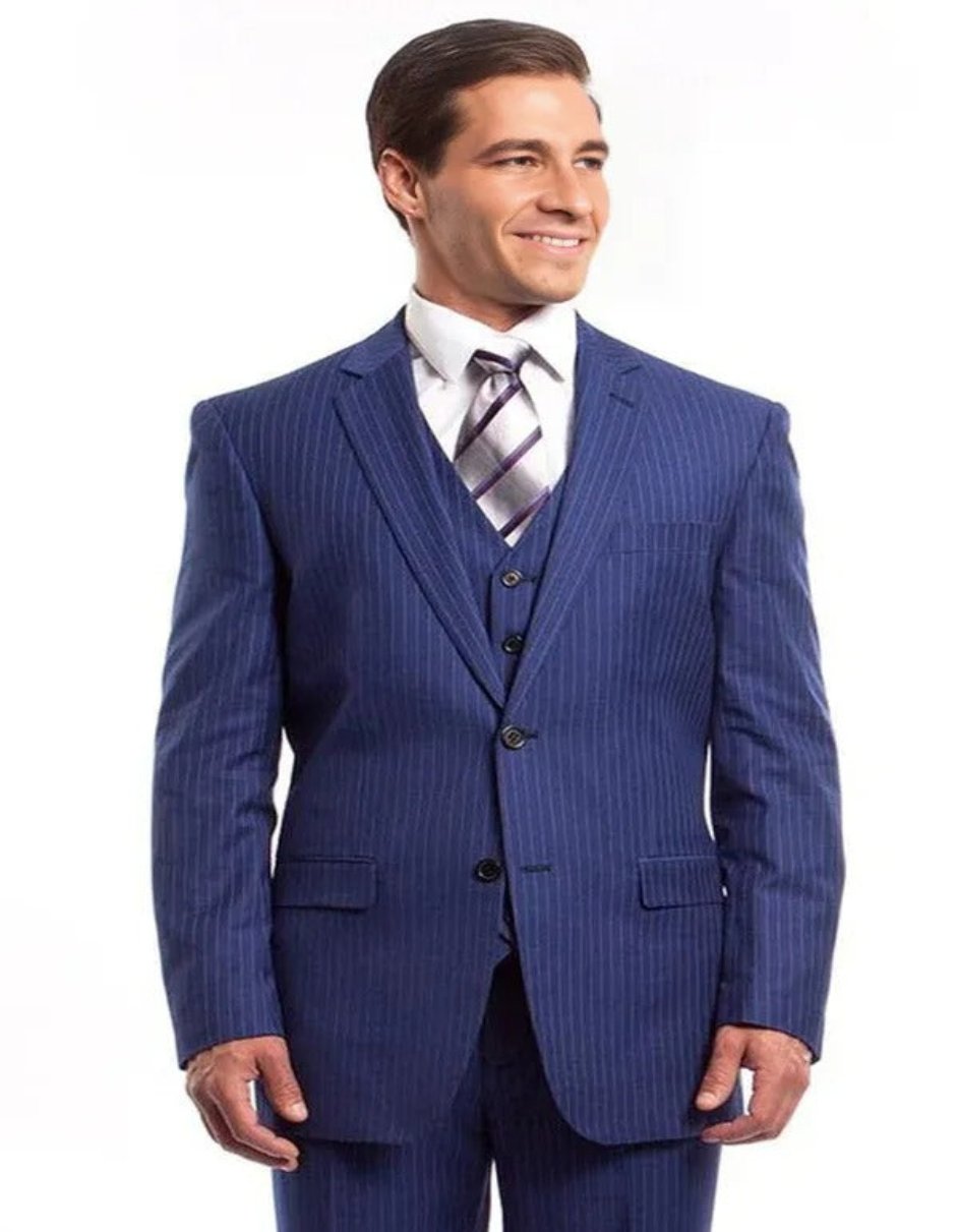 Missionary Mormon Quality Suit  - Business Style in Color French Blue