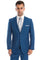Cheap Priced Suit - Men's Basic 2 Button Slim Fit Wedding French Blue Suit