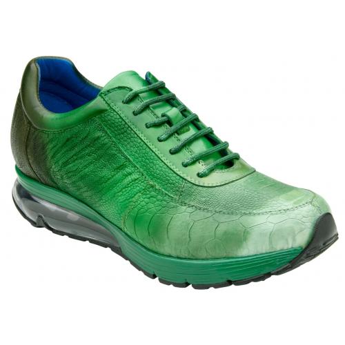 Belvedere George Multi Pine Green Genuine Ostrich Leg Sneakers - 6