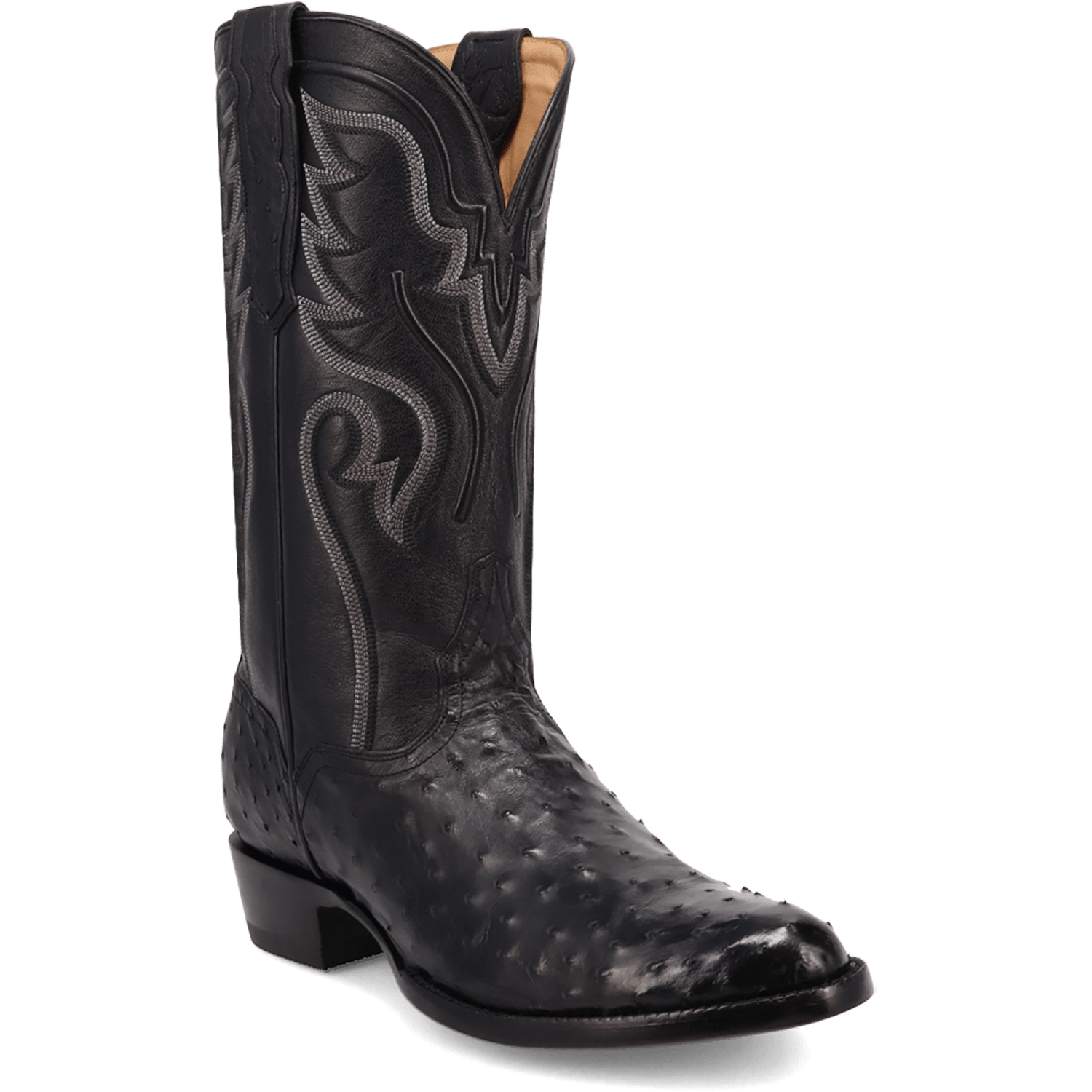 STANFORD FULL QUILL OSTRICH BOOT - 8