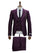 Mens Giovanni Testi Eggplant 3 Piece Suit – Slim Fit 1 Button Peak Lapel Formal Tuxedo Suit
