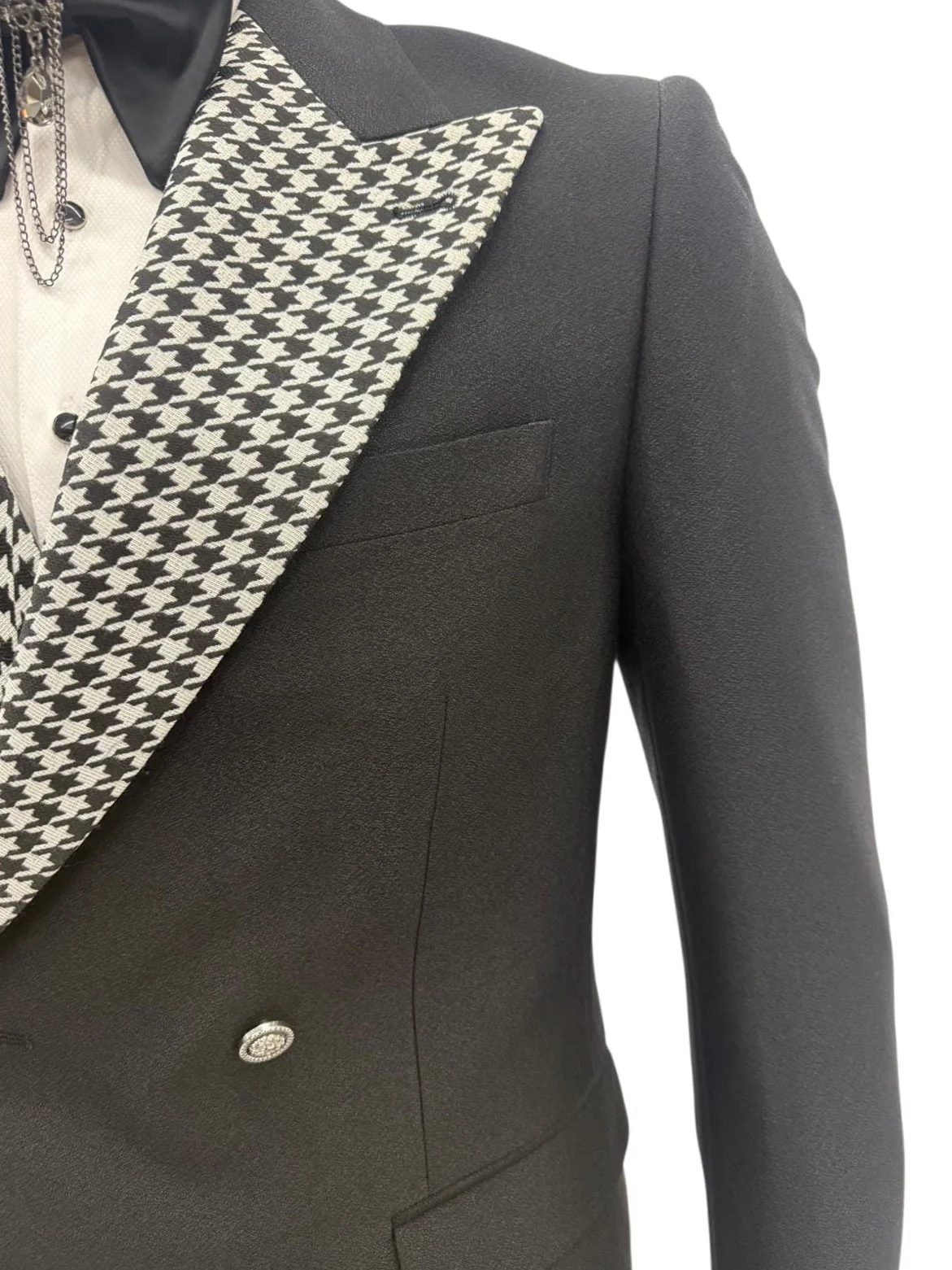 Black Tail Tuxedo - Tailcoat - 1920s Black and Silver - 34 Short or Extra Small