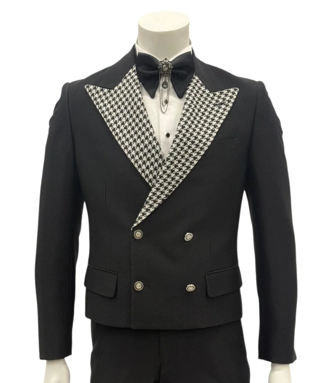 Black Tail Tuxedo - Tailcoat - 1920s Black and Silver
