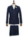 Mens Giovanni Testi 2 Piece Slim Fit Suit in Dark Blue – Classic 4 Button Notch Lapel Dress Suit