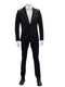 Mens Slim Fit One Button Notch Lapel Suit Black