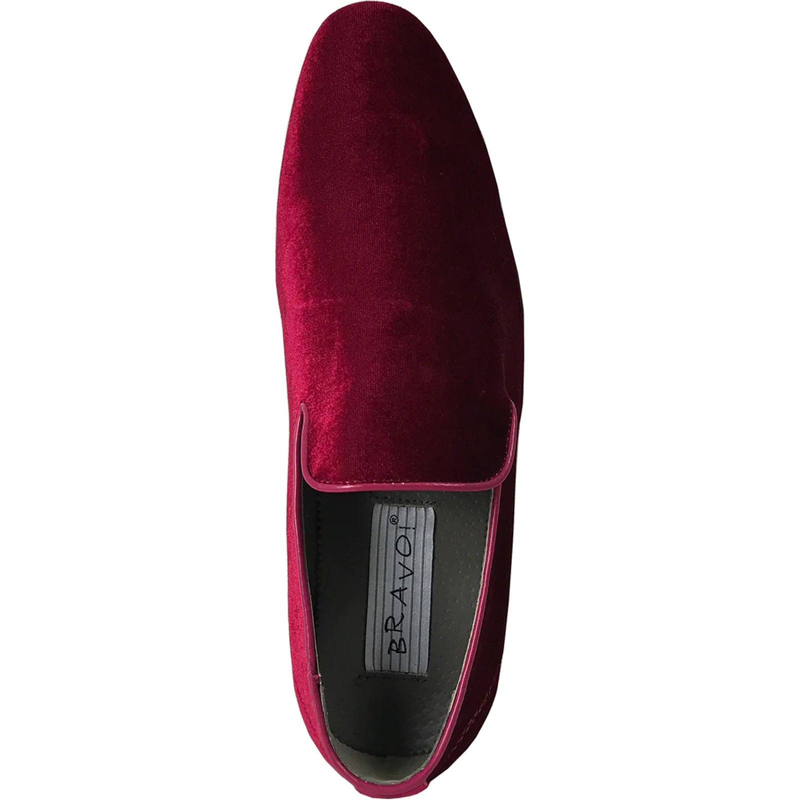 "Burgundy Velvet Tuxedo Loafers - Modern Men's Slip-On Style" - 6M
