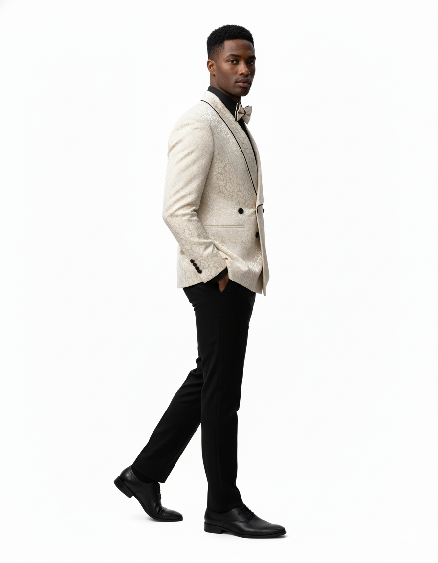 Three Button Shawl Lapel Slim Fit For Men - 36 Short