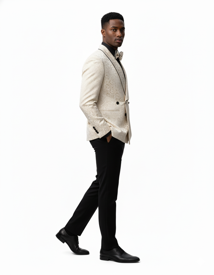 Three Button Shawl Lapel Slim Fit For Men