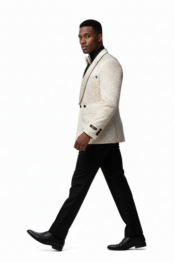 Three Button Shawl Lapel Slim Fit For Men