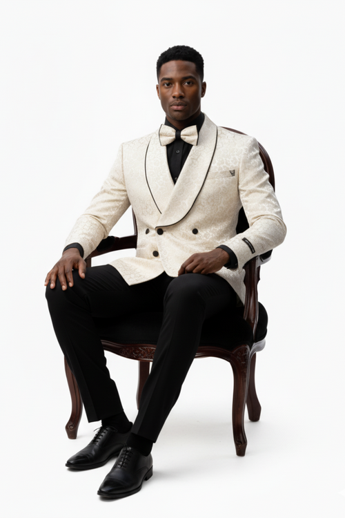 Three Button Shawl Lapel Slim Fit For Men