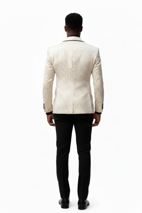 Three Button Shawl Lapel Slim Fit For Men
