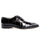 Belvedere Nino Black Eel & Ostrich Leather Shoes (0B4)