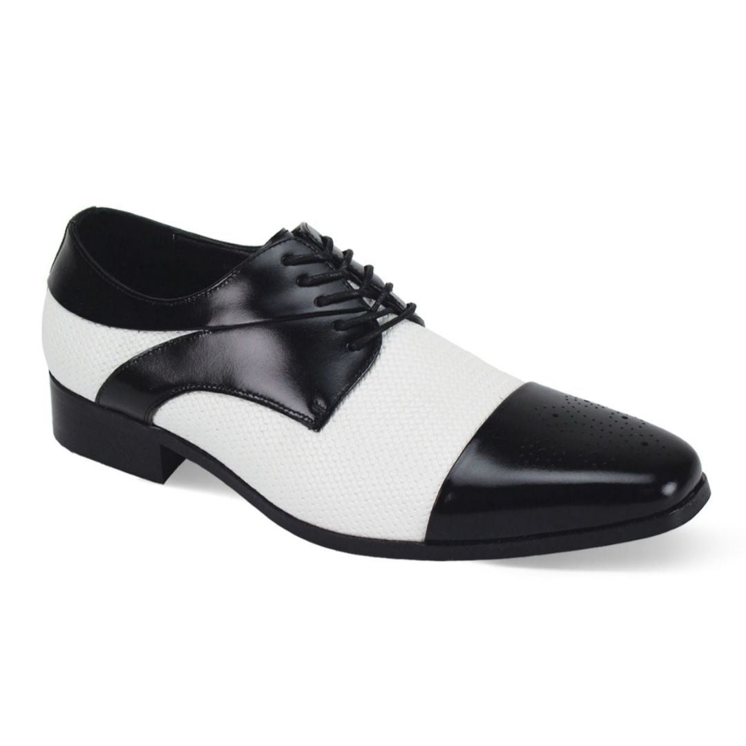 Giorgio Venturi Leather Cap Toe Lace Up Brogue Dress Shoes - 7 Standard / D / Medium