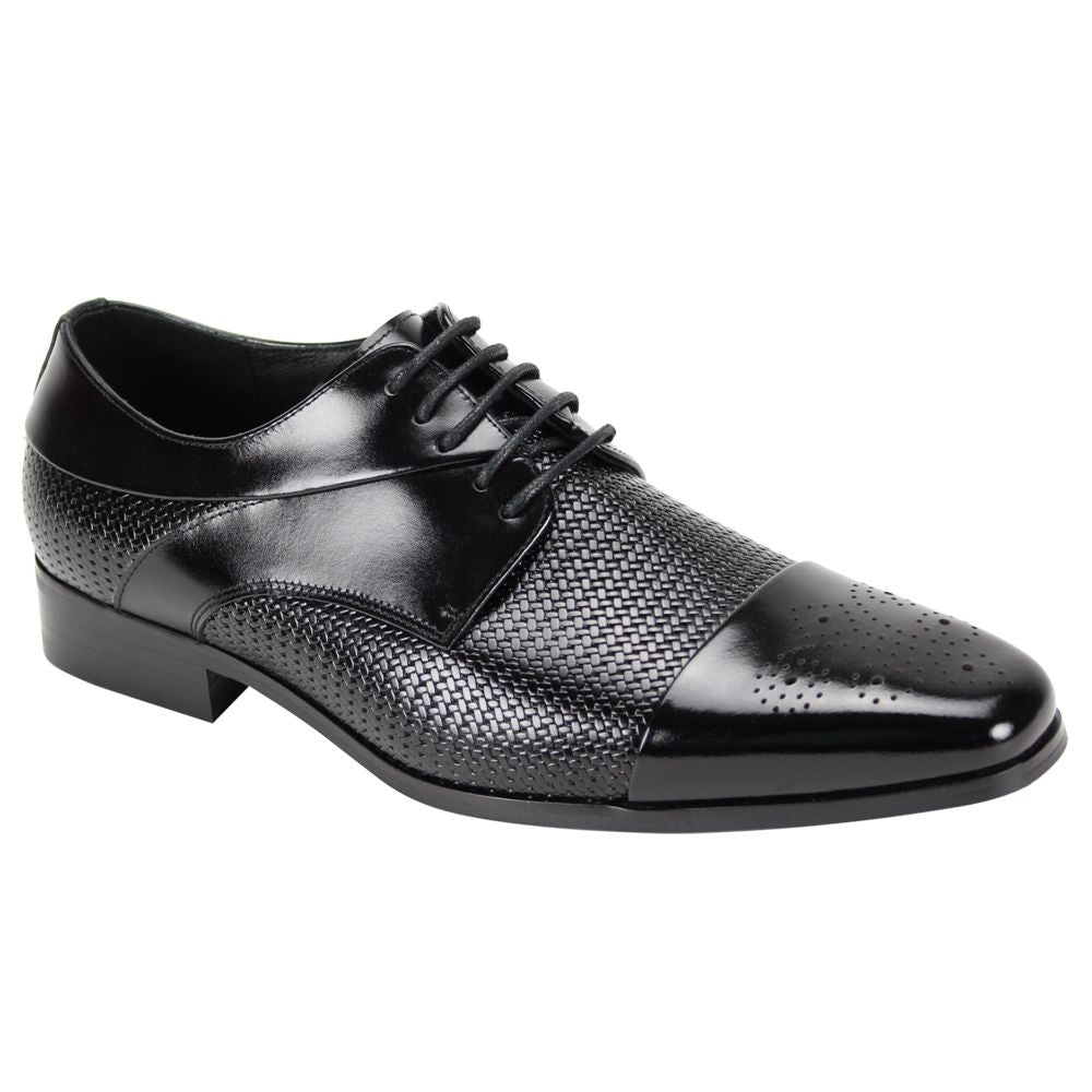 Giorgio Venturi Leather Cap Toe Lace Up Brogue Dress Shoes - 7 Standard / D / Medium