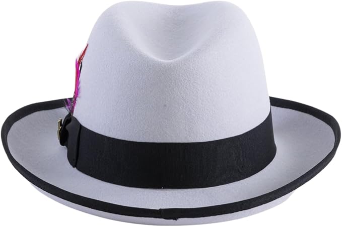Premium Godfather Hat - Homburg Hat - Men's Homburg  Grey-black - Small