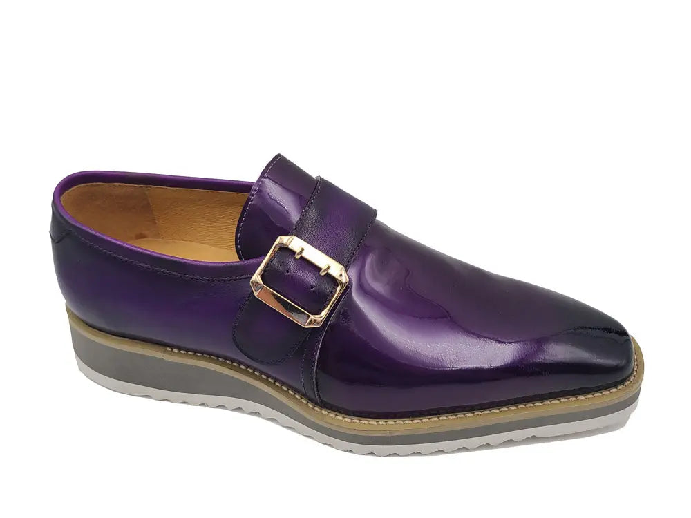 Carrucci Gorgeous Patent Leather Monkstrap Slip on - 7.5