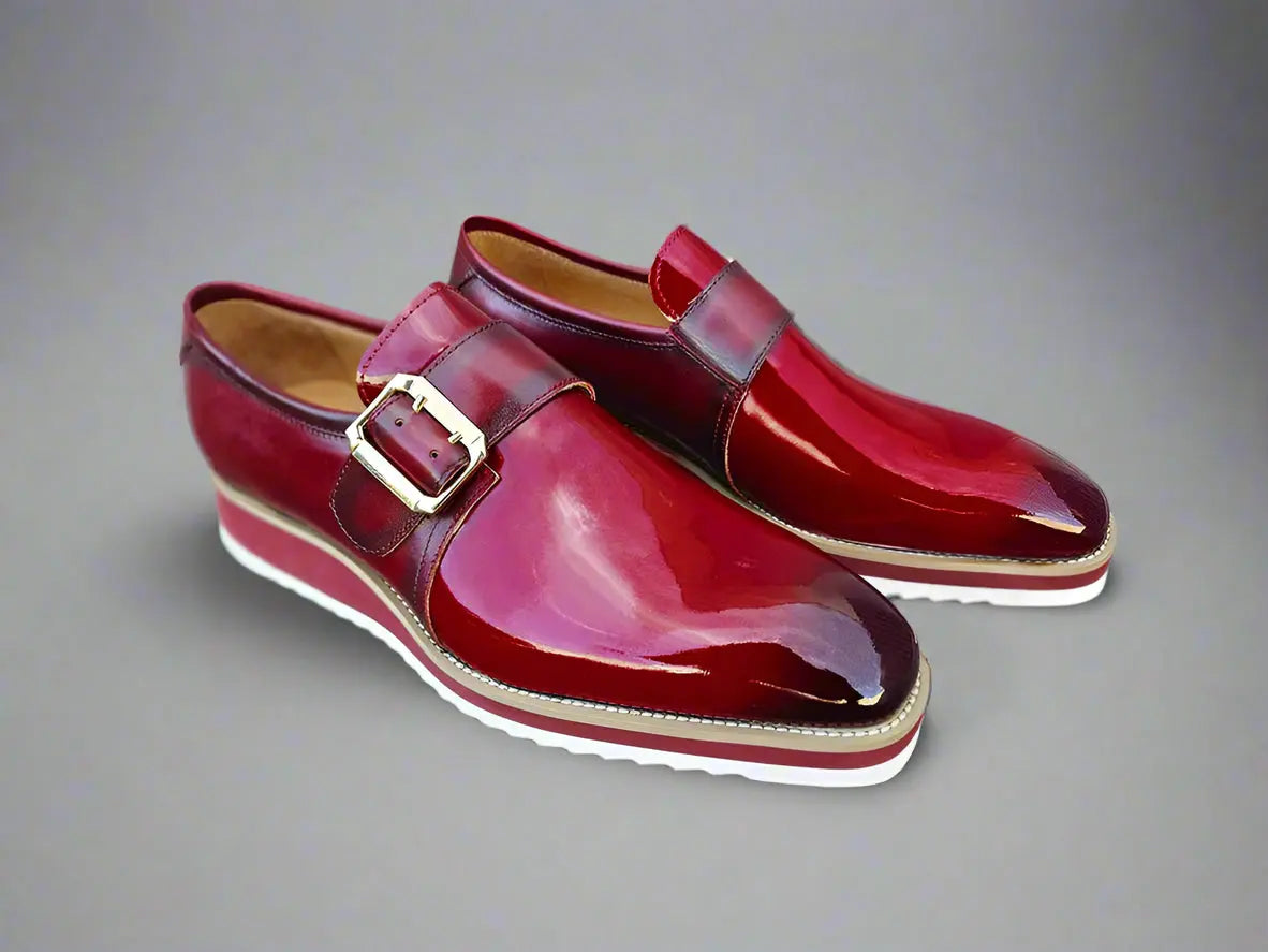 Carrucci Gorgeous Patent Leather Monkstrap Slip on - 7.5