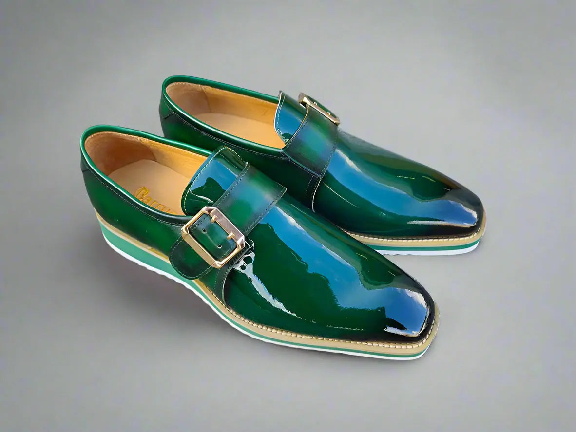 Carrucci Gorgeous Patent Leather Monkstrap Slip on - 7.5
