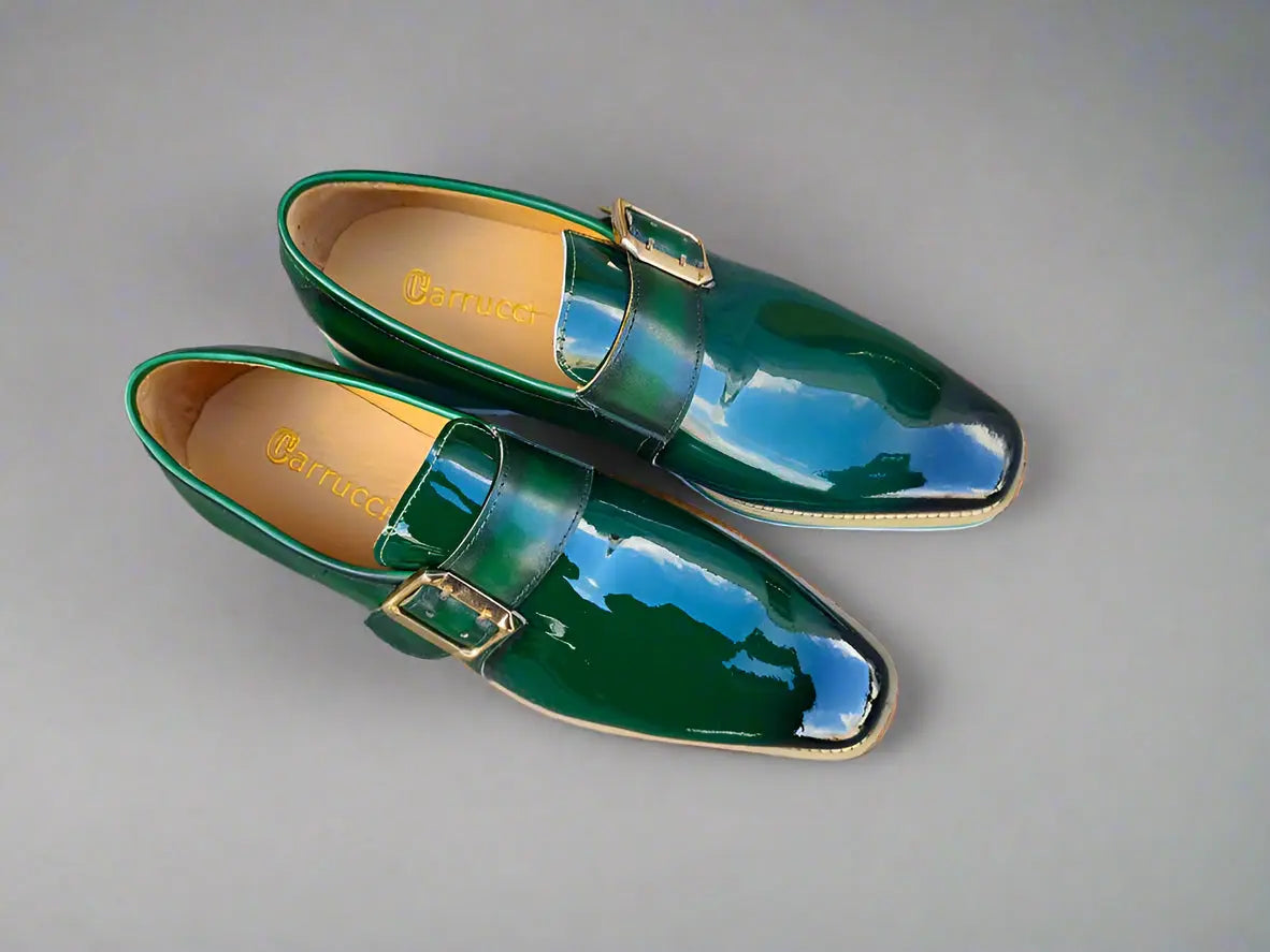 Carrucci Gorgeous Patent Leather Monkstrap Slip on - 7.5