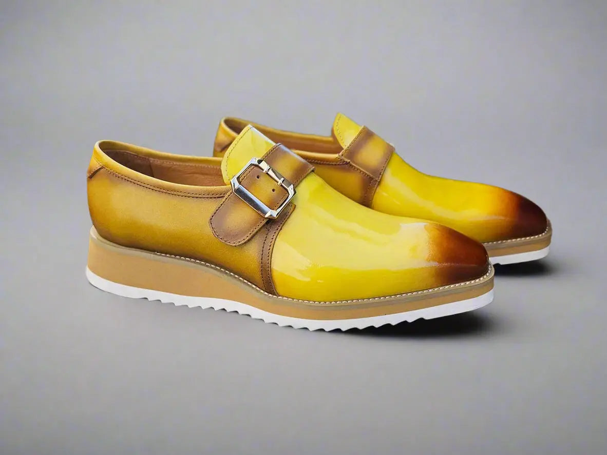 Carrucci Gorgeous Patent Leather Monkstrap Slip on - 7.5