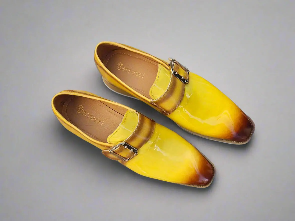 Carrucci Gorgeous Patent Leather Monkstrap Slip on - 7.5