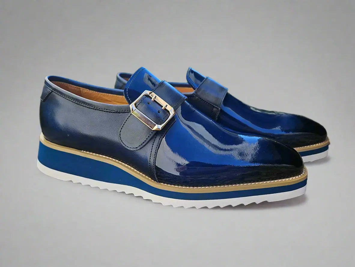 Carrucci Gorgeous Patent Leather Monkstrap Slip on - 7.5