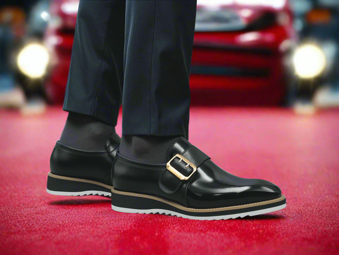 Carrucci Gorgeous Patent Leather Monkstrap Slip on - 7.5