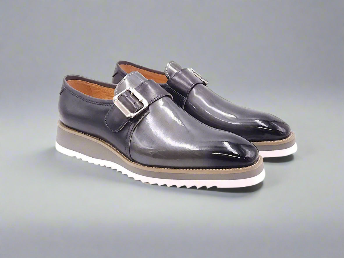 Carrucci Gorgeous Patent Leather Monkstrap Slip on - 7.5