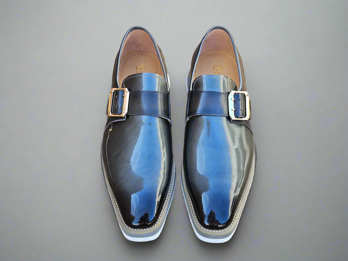 Carrucci Gorgeous Patent Leather Monkstrap Slip on - 7.5