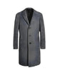 3 Button Grey Cashmere Overcoat