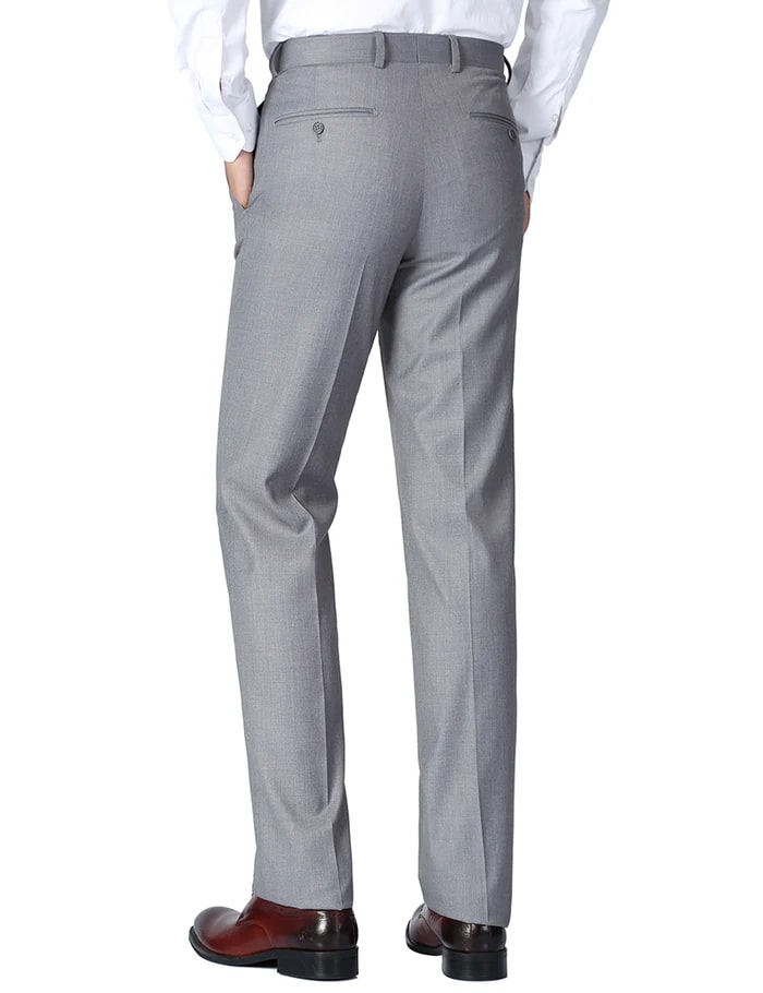Gray Dress Pants Regular Leg Un-Hemmed Bottoms - dress size pants : 28