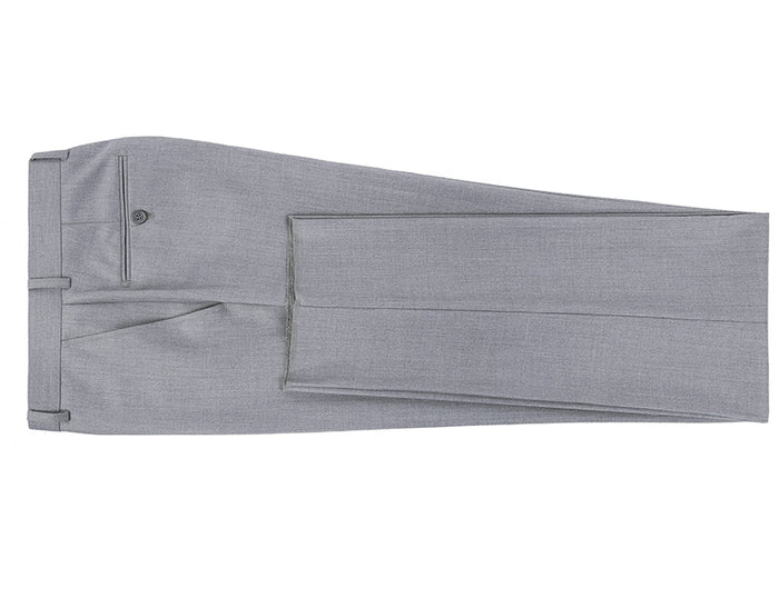 Gray Dress Pants Regular Leg Un-Hemmed Bottoms