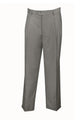 Gray Dress Pants Regular Leg Pleated Pants Pre-hemmed with Cuffs