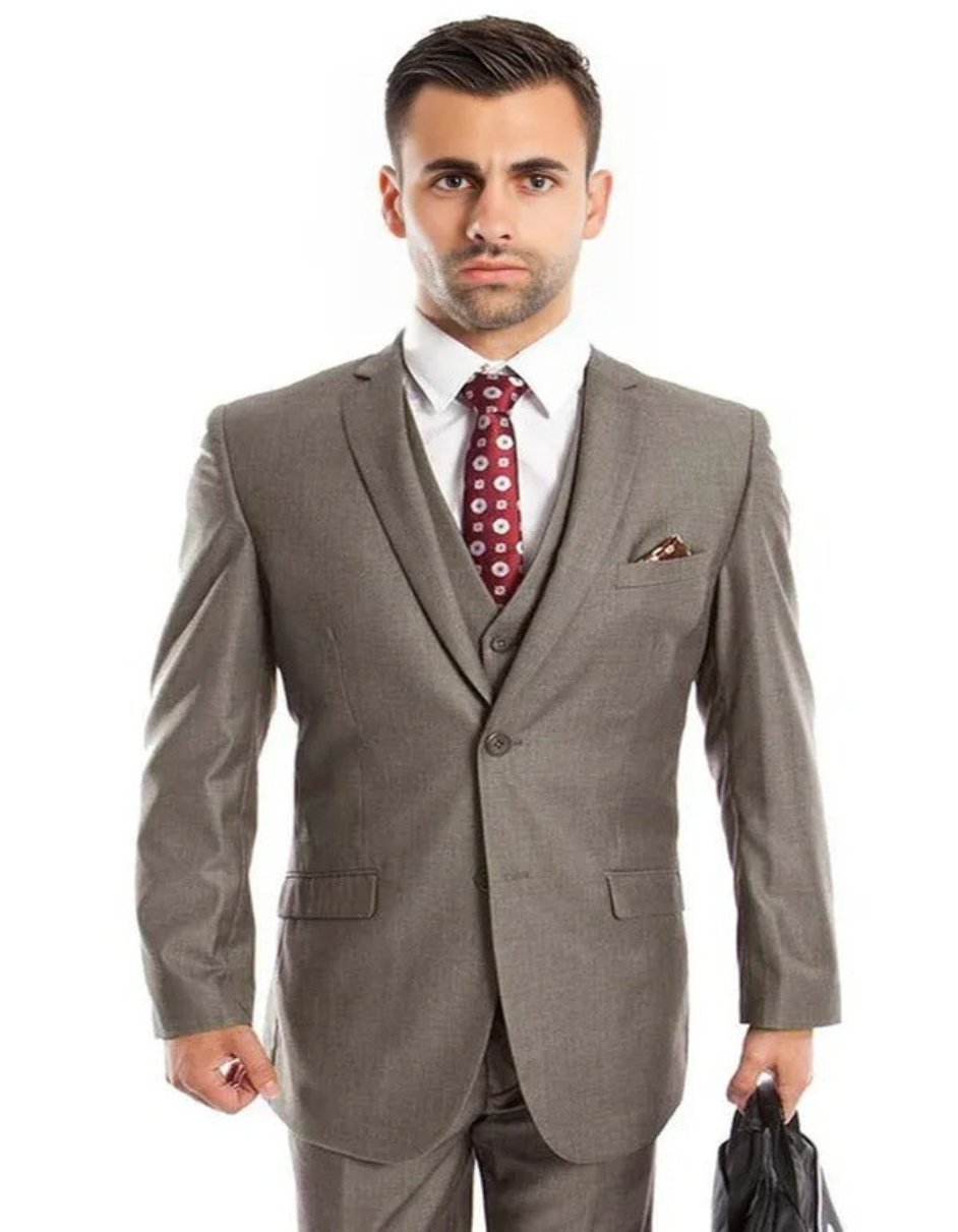 Missionary Mormon Quality Suit - Slim Fit Business Style in Color Grey