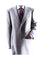 Three Cuff Link Gray Two Button Long men's Dress Topcoat - Winter coat - Mens Overcoat